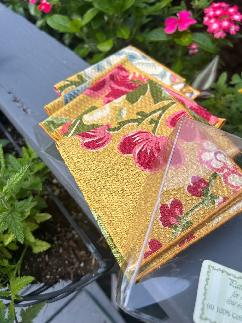 Floral Patricia Spratt Six Cocktail Napkins NEW